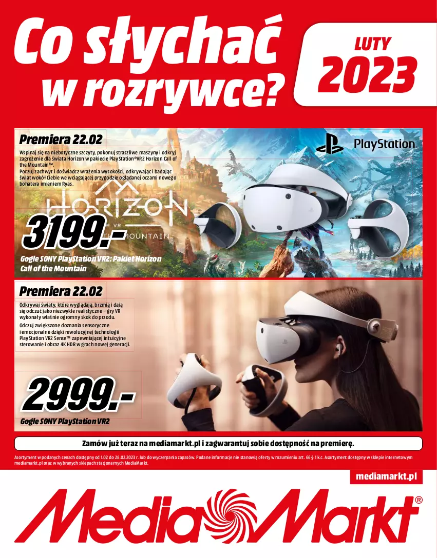 Gazetka promocyjna Media Markt - Gazetka Media Markt - ważna 01.02 do 28.02.2023 - strona 1 - produkty: Gra, Gry, Obraz, PlayStation, Sok, Sony, Szyny, Tera