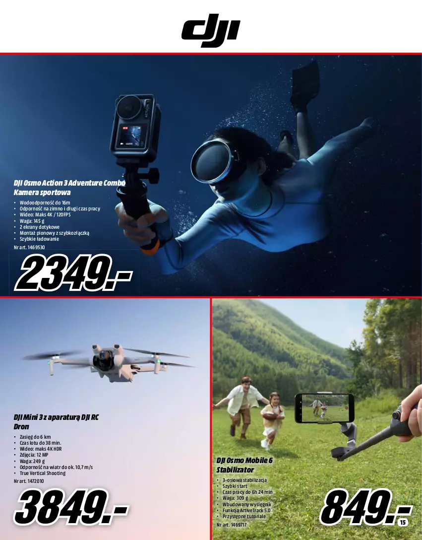 Gazetka promocyjna Media Markt - Gazetka Media Markt - ważna 01.02 do 28.02.2023 - strona 15 - produkty: Dron, Ekrany, Kamera, Mobil, Por, Sport, Waga