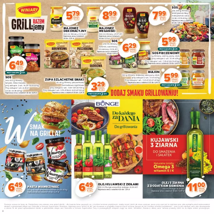 Gazetka promocyjna Stokrotka - Katalog Kulinarny - ważna 12.06 do 25.06.2025 - strona 2 - produkty: Bulion, Chrzan, Kujawski, Lion, Majonez, Mięso, Olej, Owoce, Piec, Salsa, Sos, Sos pieczeniowy, Warzywa, Wiko, Winiary, Zupa