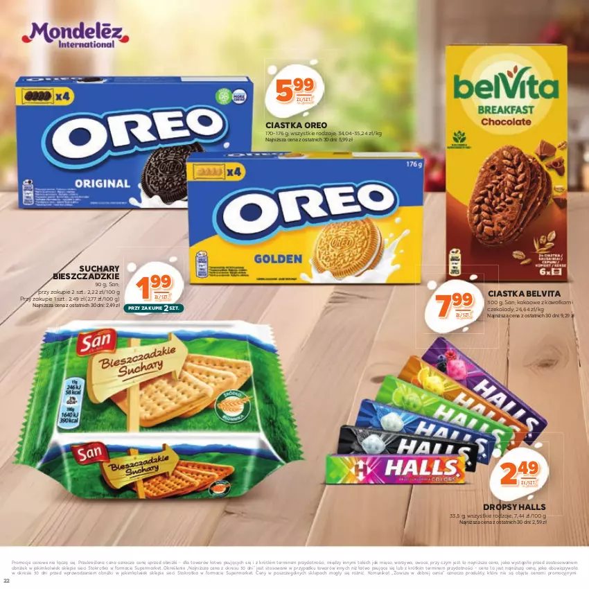 Gazetka promocyjna Stokrotka - Katalog Kulinarny - ważna 12.06 do 25.06.2025 - strona 22 - produkty: BelVita, Ciastka, Halls, Kakao, Kawa, Mięso, Oreo, Owoce, Warzywa