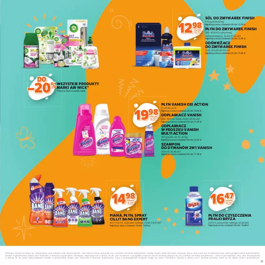 Gazetka promocyjna Stokrotka - Katalog Kulinarny - ważna 12.06 do 25.06.2025 - strona 27 - produkty: Air Wick, Bryza, Cillit Bang, Dywan, Finish, Mięso, Odplamiacz, Owoce, Pralki, Sól, Szampon, Vanish, Warzywa