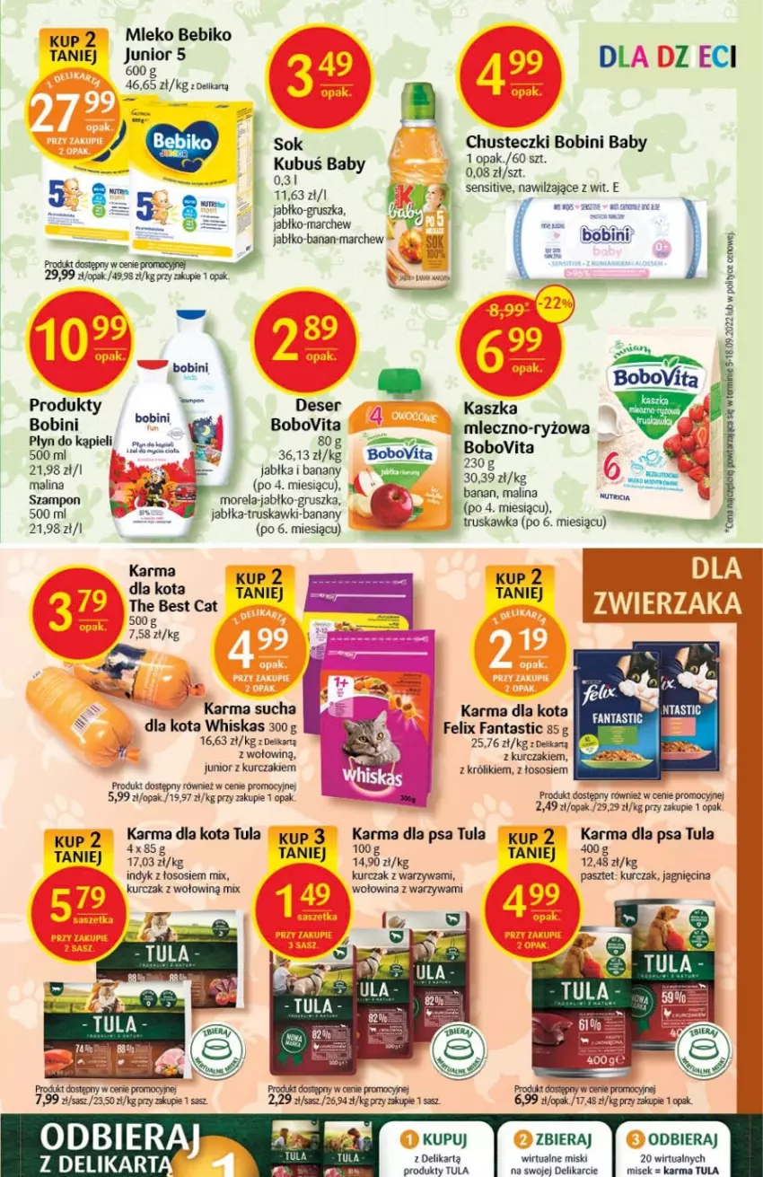 Gazetka promocyjna Delikatesy Centrum - Gazetka DC43 - ważna 03.11 do 09.11.2022 - strona 31 - produkty: Banany, Bebiko, BoboVita, Chusteczki, Deser, Fa, Fanta, Felix, Jabłka, Kosz, Królik, Kurczak, Metro, Mleko, Morela, Pasztet, Ryż, Ser, Sok, Sos, Szampon, Truskawki, Warzywa, Whiskas, Wołowina