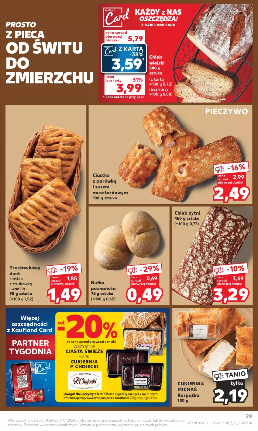 Gazetka promocyjna Kaufland - Gazetka tygodnia - ważna 25.01 do 31.01.2024 - strona 29 - produkty: Bułka, Chleb, Cukier, Karp, Mus, Piec, Pieczywo, Sos, Waga