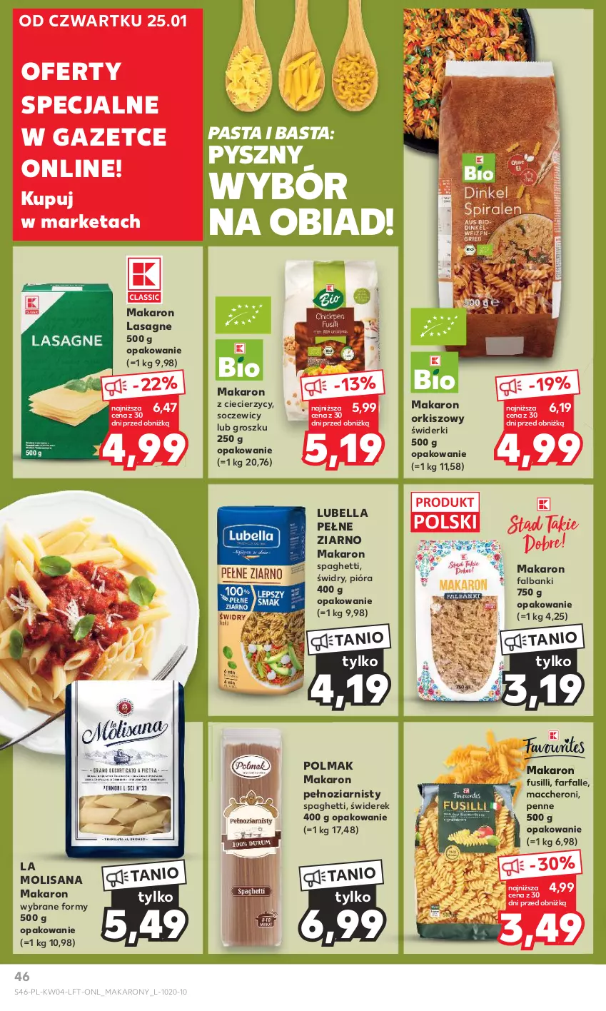 Gazetka promocyjna Kaufland - Gazetka tygodnia - ważna 25.01 do 31.01.2024 - strona 46 - produkty: Bell, Bella, Fa, Isana, Lasagne, Lubella, Makaron, Olma, Penne, Spaghetti