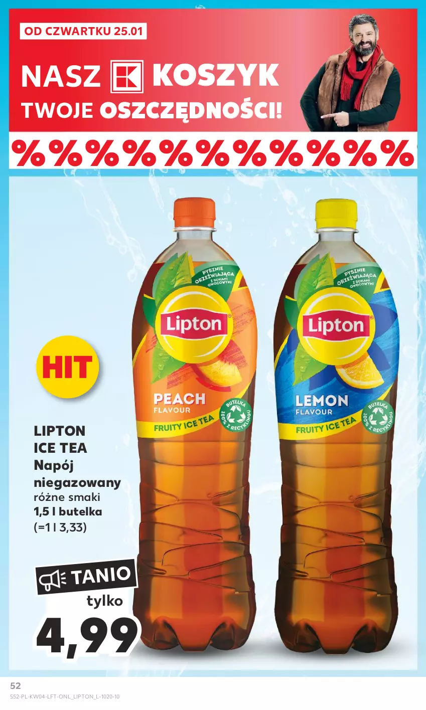 Gazetka promocyjna Kaufland - Gazetka tygodnia - ważna 25.01 do 31.01.2024 - strona 52 - produkty: Ice tea, Kosz, Lipton, Napój, Napój niegazowany