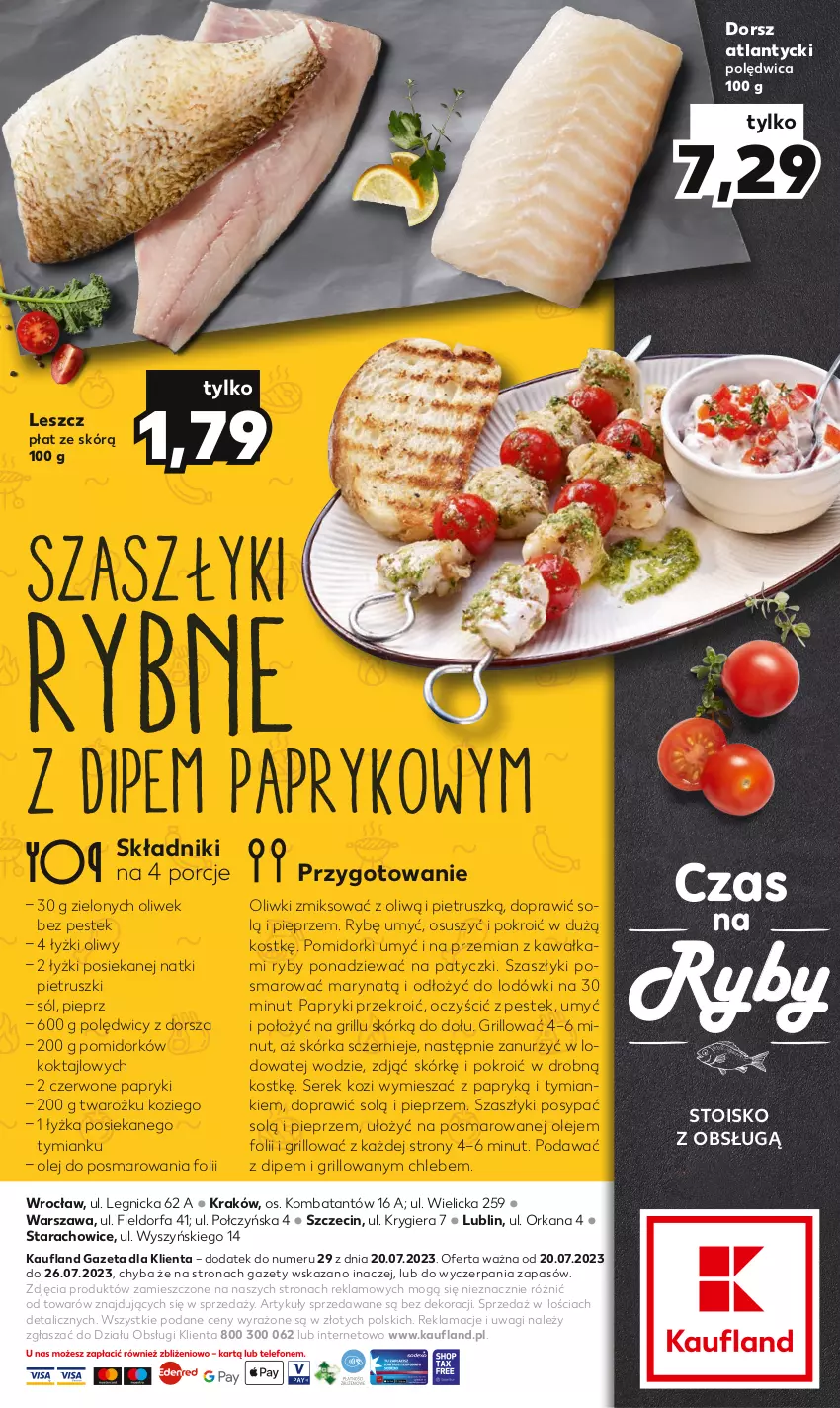 Gazetka promocyjna Kaufland - Kaufland - ważna 20.07 do 26.07.2023 - strona 2 - produkty: Chleb, Dorsz, Fa, Grill, Kawa, Olej, Oliwki, Orka, Pieprz, Polędwica, Pomidorki, Por, Ser, Serek, Sól, Stek, Wagi