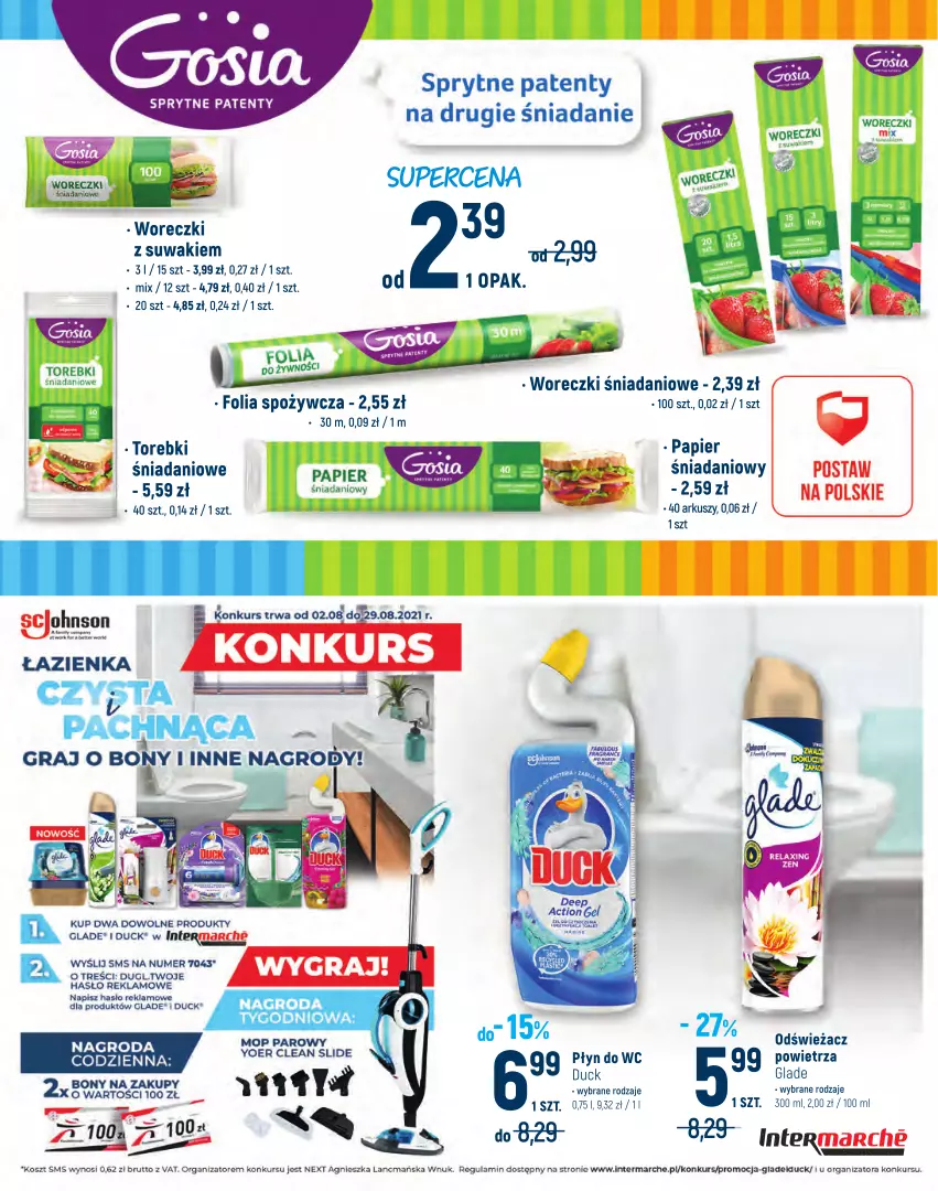 Gazetka promocyjna Intermarche - Wszystko do szkoły - ważna 17.08 do 06.09.2021 - strona 23 - produkty: Danio, Duck, Fa, Gra, Kosz, Papier