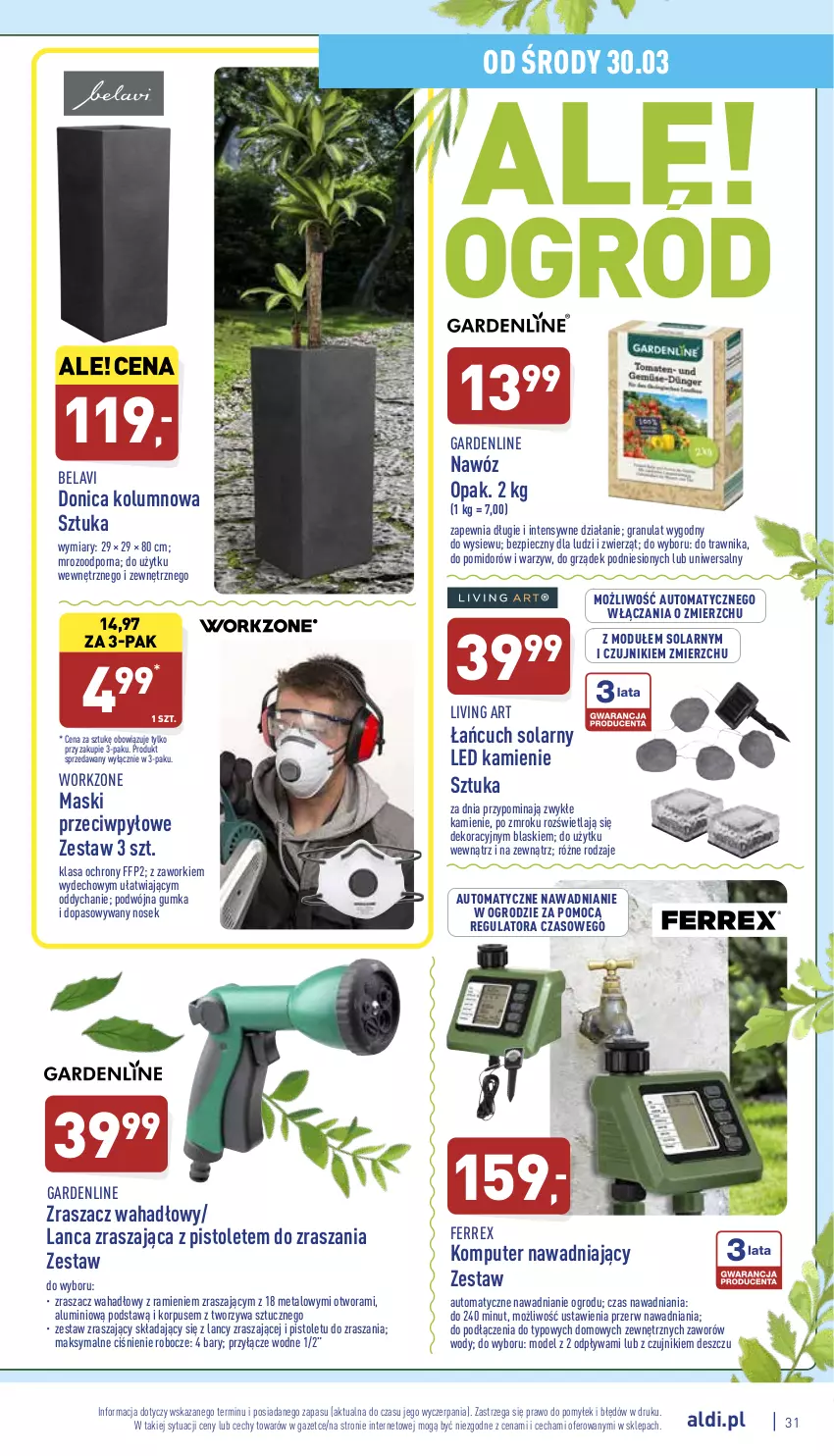 Gazetka promocyjna Aldi - Pełny katalog - ważna 28.03 do 02.04.2022 - strona 31 - produkty: Gra, Komputer, Nawóz, Piec, Pistolet, Por, Zaworki