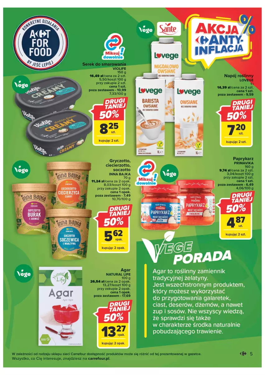 Gazetka promocyjna Carrefour - Gazetka Carrefour - ważna 10.01 do 21.01.2023 - strona 5 - produkty: Deser, Dżem, Gala, Gry, Kosz, Papryka, Paprykarz, Prima, Primavika, Ser, Serek, Sos, Zott