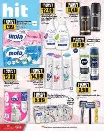 Gazetka promocyjna Topaz - Gazetka - Gazetka - ważna od 10.07 do 10.07.2024 - strona 20 - produkty: Nivea Men, Emulsja, Top, Gra, BIC, Papier, Lactacyd, Dezodorant, Pianka do golenia, Papier toaletowy, Szynka, Wełna, Ręcznik, Mola, Chusteczki, Maszynka, Maszynka do golenia, Graal, Nivea