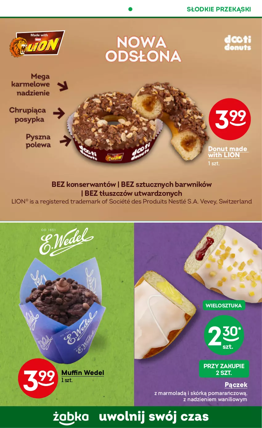 Gazetka promocyjna Żabka - ważna 08.11 do 21.11.2023 - strona 27 - produkty: Donut, Lion, Mola, Nestlé, Pączek, Ser