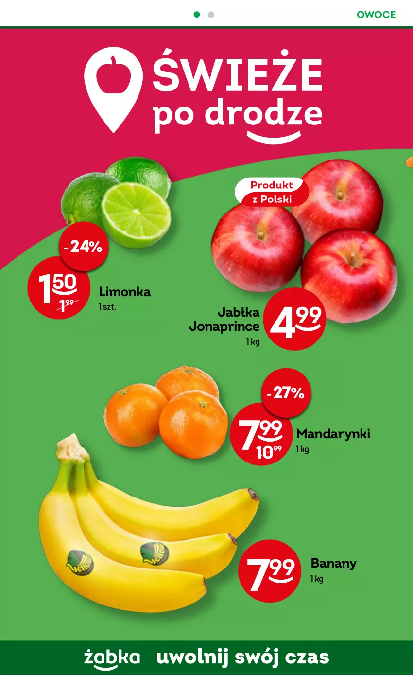 Gazetka promocyjna Żabka - ważna 08.11 do 21.11.2023 - strona 28 - produkty: Banany, Jabłka, Limonka, Mandarynki, Owoce