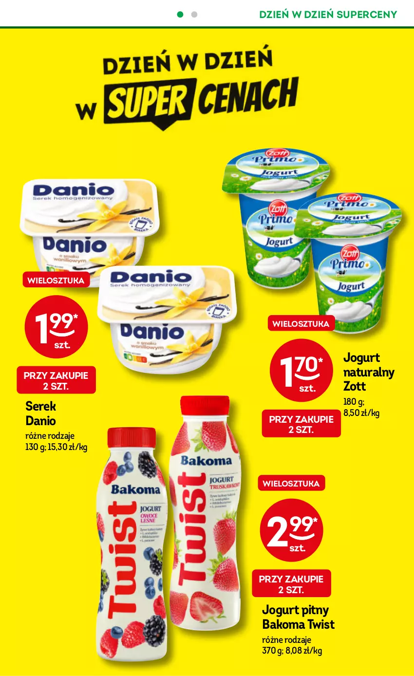 Gazetka promocyjna Żabka - ważna 08.11 do 21.11.2023 - strona 8 - produkty: Bakoma, Danio, Jogurt, Jogurt naturalny, Jogurt pitny, Ser, Serek, Zott