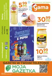 Gazetka promocyjna Gama - Gazetka Gama - Gazetka - ważna od 07.12 do 07.12.2024 - strona 12 - produkty: Piec, Majonez, Ser, Gra, 7up, Telefon, Winiary, Mirinda, Szynka, Pepsi, Olej rzepakowy, Napój, Olej