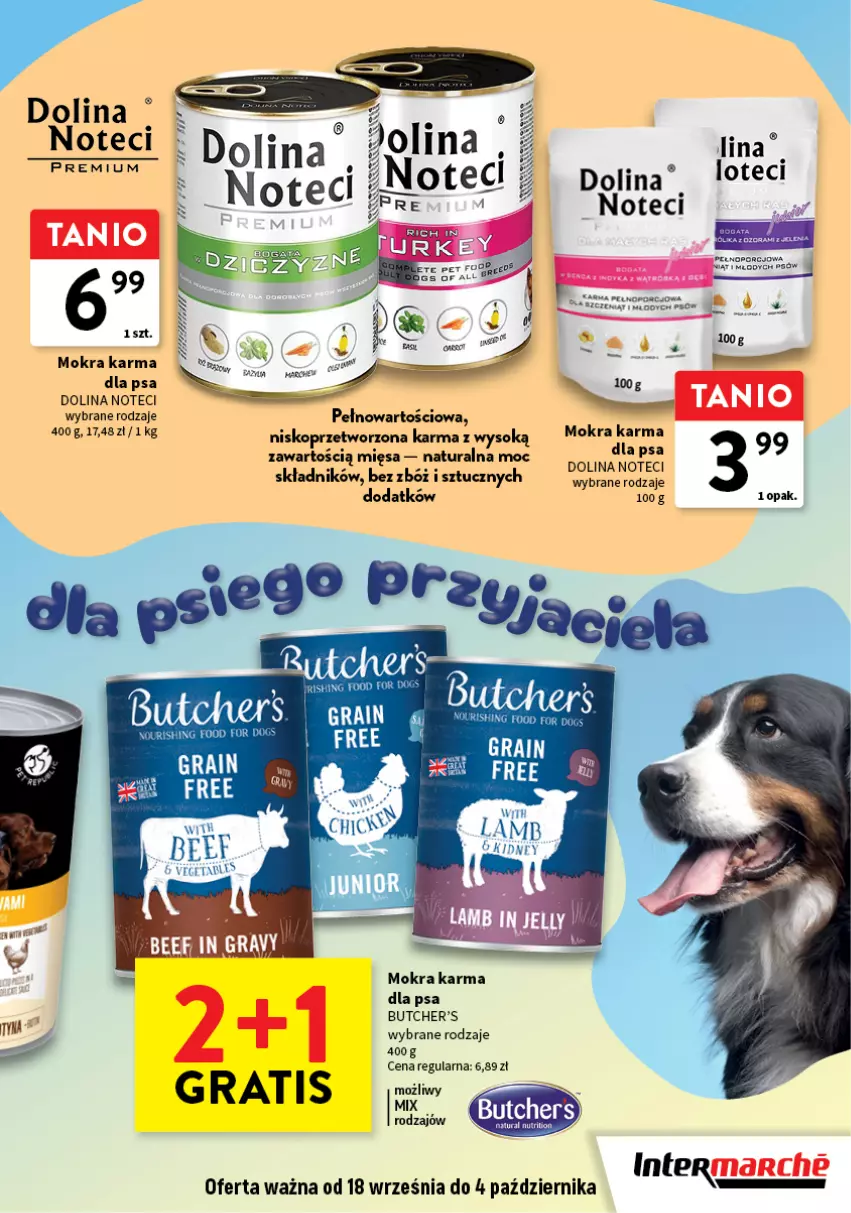 Gazetka promocyjna Intermarche - Gazetka Intermarche - ważna 18.09 do 04.10.2025 - strona 3 - produkty: Butcher's, Gra, Mokra karma, Por, Sok