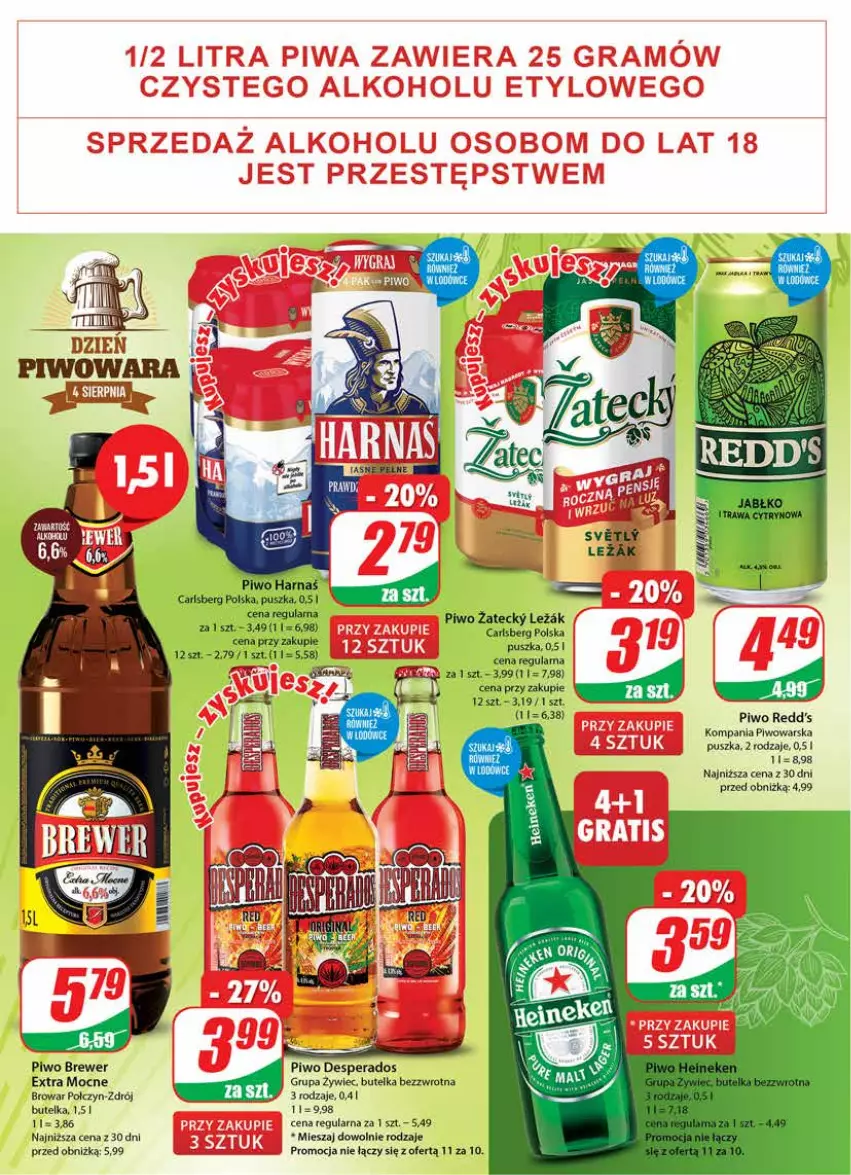 Gazetka promocyjna Dino - Gazetka 31 - ważna 01.08 do 08.08.2023 - strona 16 - produkty: Carlsberg, Desperados, Piwo, Redd's