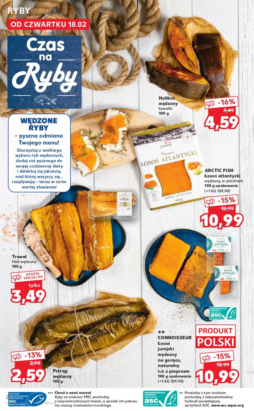 Gazetka promocyjna Kaufland - OFERTA TYGODNIA - ważna 18.02 do 24.02.2021 - strona 24 - produkty: Halibut, Kawa, Pieprz, Pstrąg, Pstrąg wędzony, Tera