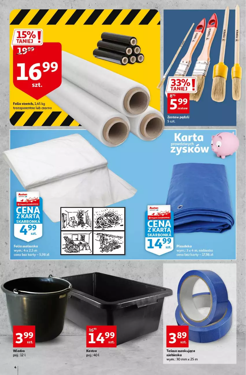 Gazetka promocyjna Auchan - Królestwo majsterkowicza Hipermarkety - ważna 08.04 do 14.04.2021 - strona 4 - produkty: Top, Wiadro