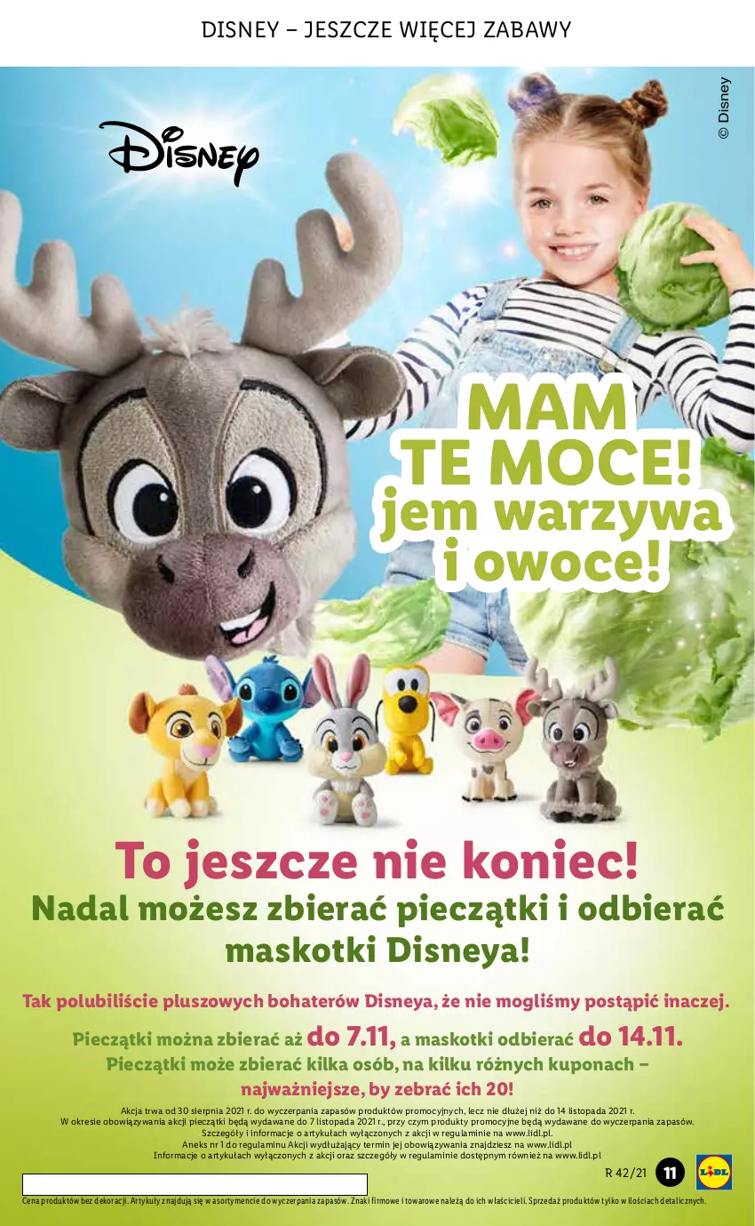 Gazetka promocyjna Lidl - ważna 18.10 do 21.10.2021 - strona 11 - produkty: Disney, Owoce, Piec, Top, Warzywa, Warzywa i owoce