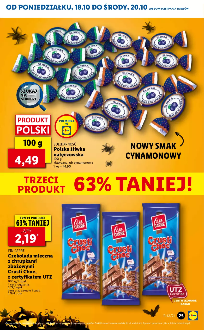 Gazetka promocyjna Lidl - ważna 18.10 do 21.10.2021 - strona 25 - produkty: Czekolada, Czekolada mleczna, Kakao, Rust