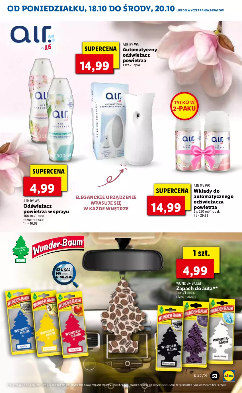 Gazetka promocyjna Lidl - ważna 18.10 do 21.10.2021 - strona 53 - produkty: Odświeżacz powietrza