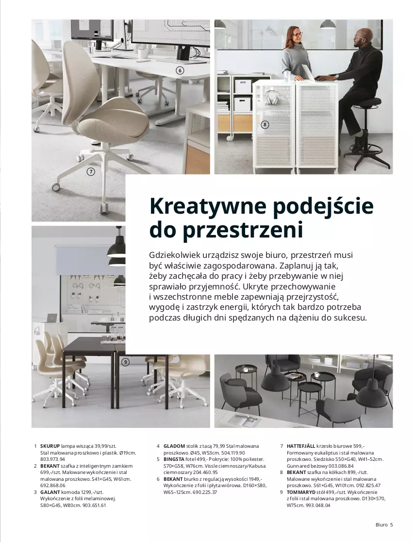 Gazetka promocyjna Ikea - Ikea Dla Firm - ważna 01.01 do 31.07.2021 - strona 5 - produkty: Biurka, Biurko, Biuro, Drzwi, Fa, Gra, Intel, Komoda, Krzesło, Lakier, Meble, Moda, Piec, Siedzisko, Sok, Stołek, Szafka, Szafka wysoka