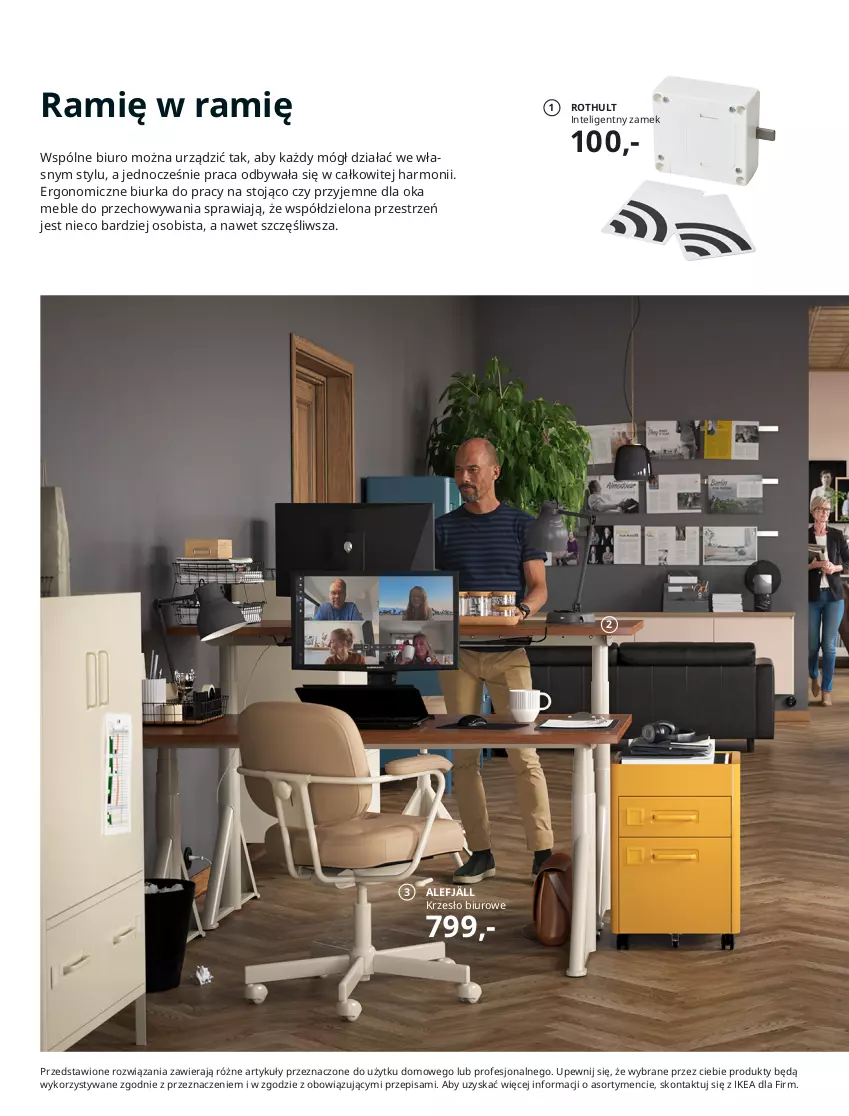 Gazetka promocyjna Ikea - Ikea Dla Firm - ważna 01.01 do 31.07.2021 - strona 8 - produkty: Biurka, Biurko, Biuro, Blat roboczy, Drzwi, Dywan, Fotel, Komoda, Krzesło, Lampa, Lampa biurkowa, Meble, Moda, Płyta, Płyta wiórowa, Por, Siedzisko, Sok, Stolik, Szafka, Uchwyty, Zegar