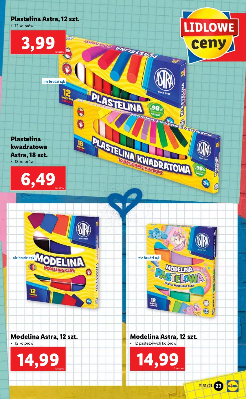 Gazetka promocyjna Lidl - KATALOG SKLEPÓW STACJONARNYCH - ważna 26.07 do 07.08.2021 - strona 23 - produkty: Plastelina