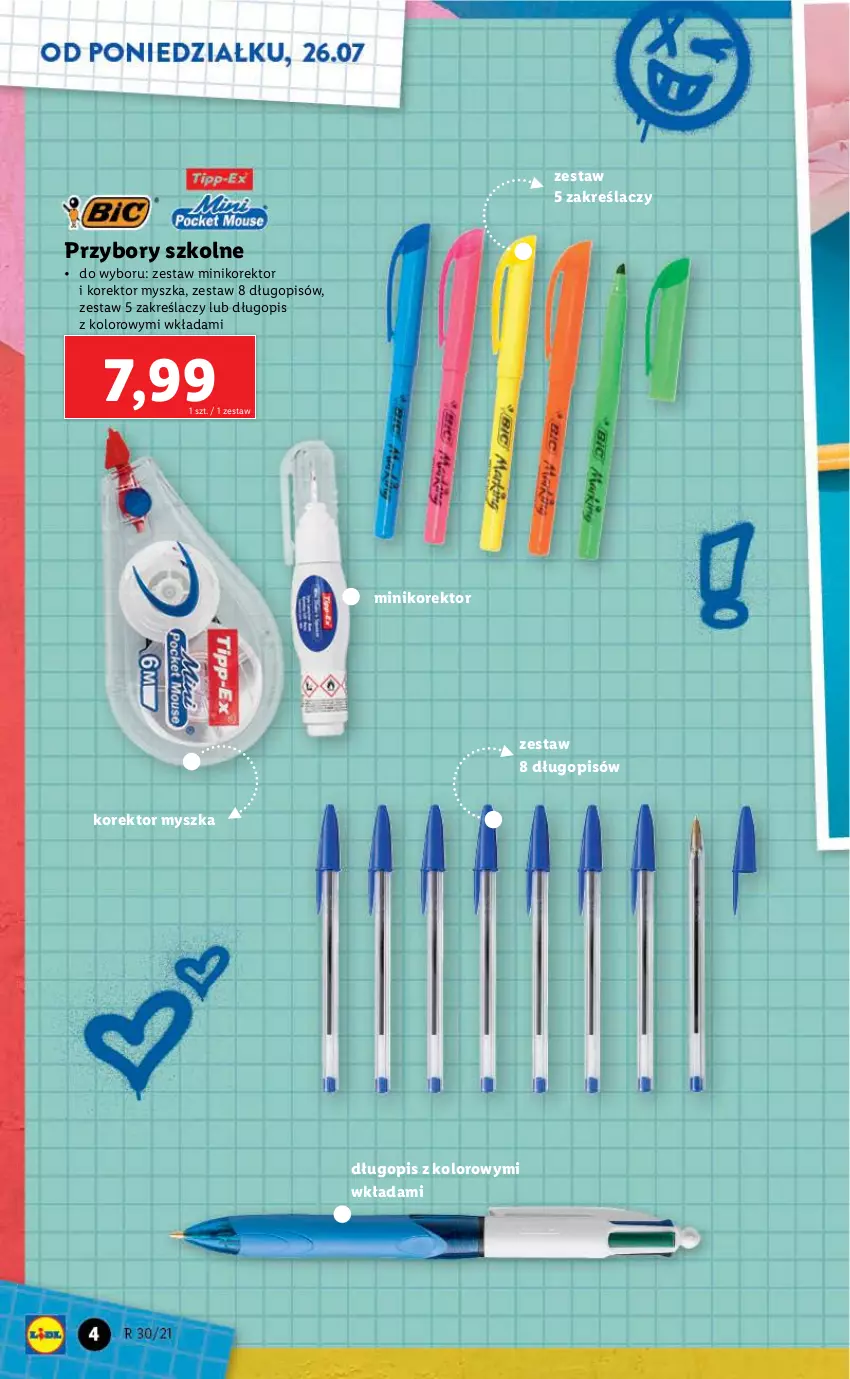 Gazetka promocyjna Lidl - KATALOG SKLEPÓW STACJONARNYCH - ważna 26.07 do 07.08.2021 - strona 4 - produkty: Długopis, Mysz