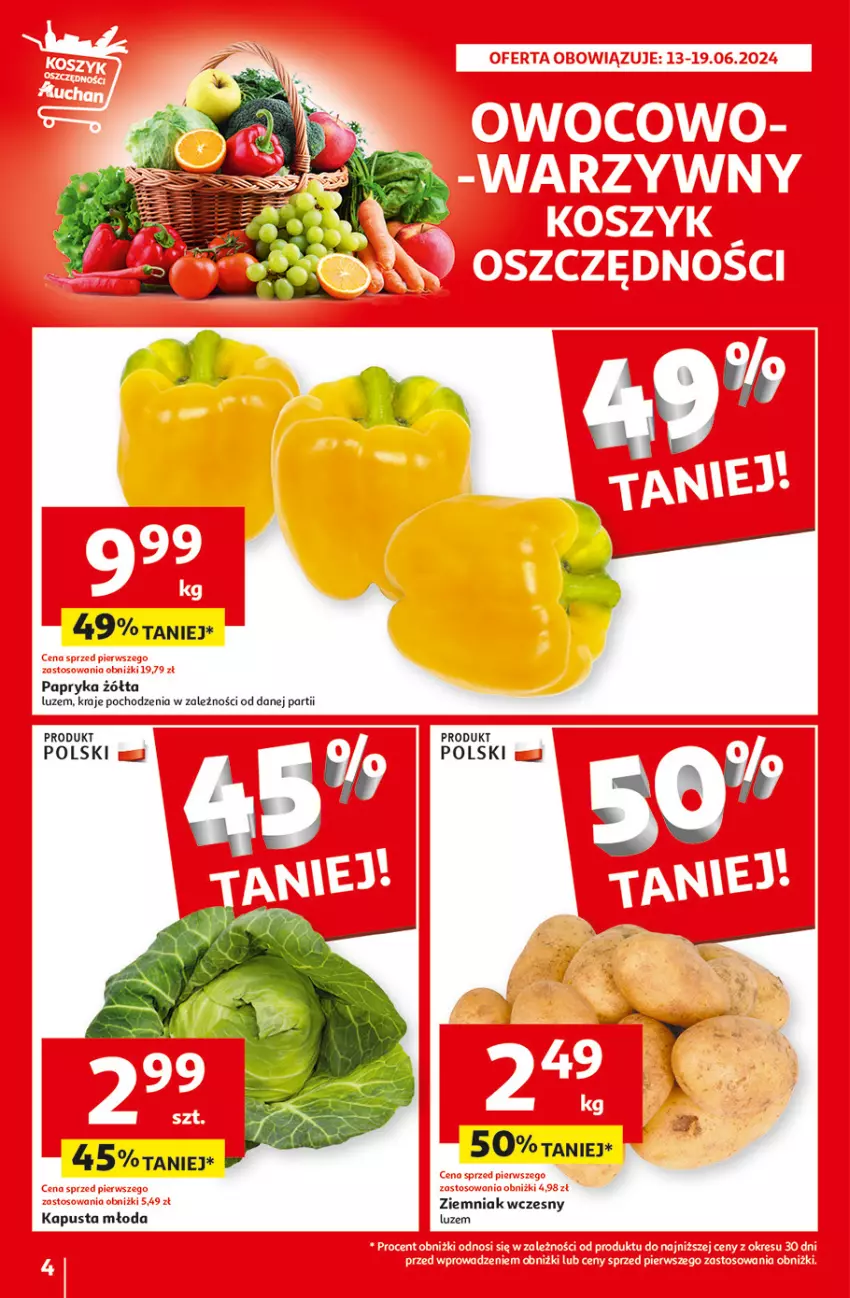 Gazetka promocyjna Auchan - Gazetka CENY W DÓŁ Moje Auchan - ważna 13.06 do 19.06.2024 - strona 4