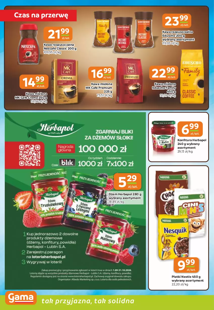 Gazetka promocyjna Gama - Gazetka Gama - ważna 10.09 do 22.09.2026 - strona 6 - produkty: Dżem, Fa, Herbapol, Kawa, Kawa mielona, Kawa rozpuszczalna