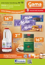Gazetka promocyjna Gama - Gazetka Gama - Gazetka - ważna od 22.09 do 22.09.2026 - strona 1 - produkty: Piątnica, Kawa mielona, Kawa, Czekolada, Jacobs, Milka, Mleko, Fa