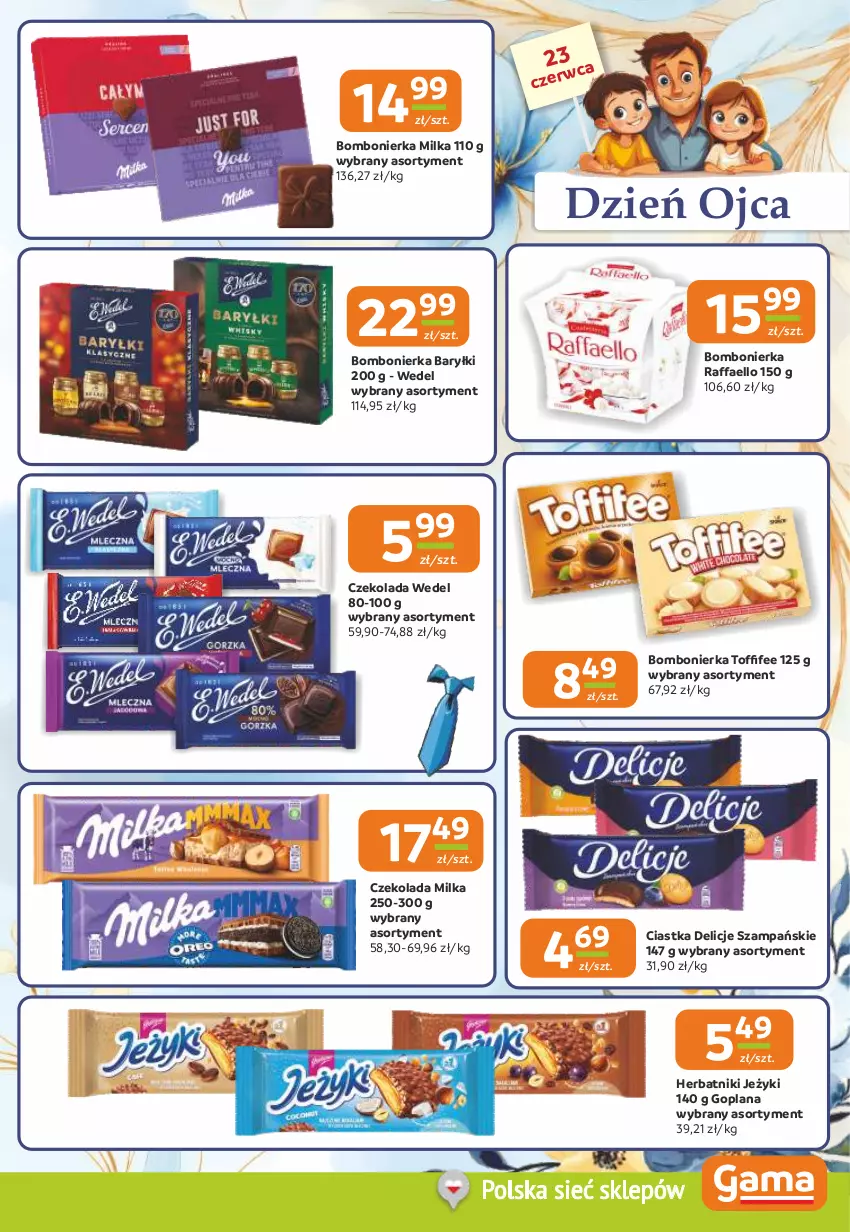 Gazetka promocyjna Gama - Gazetka Gama - ważna 18.06 do 30.06.2026 - strona 5 - produkty: Baryłki, Ciastka, Czekolada, Delicje, Fa, Goplana, Herbatniki, Jeżyki, LANA, Milka, Raffaello