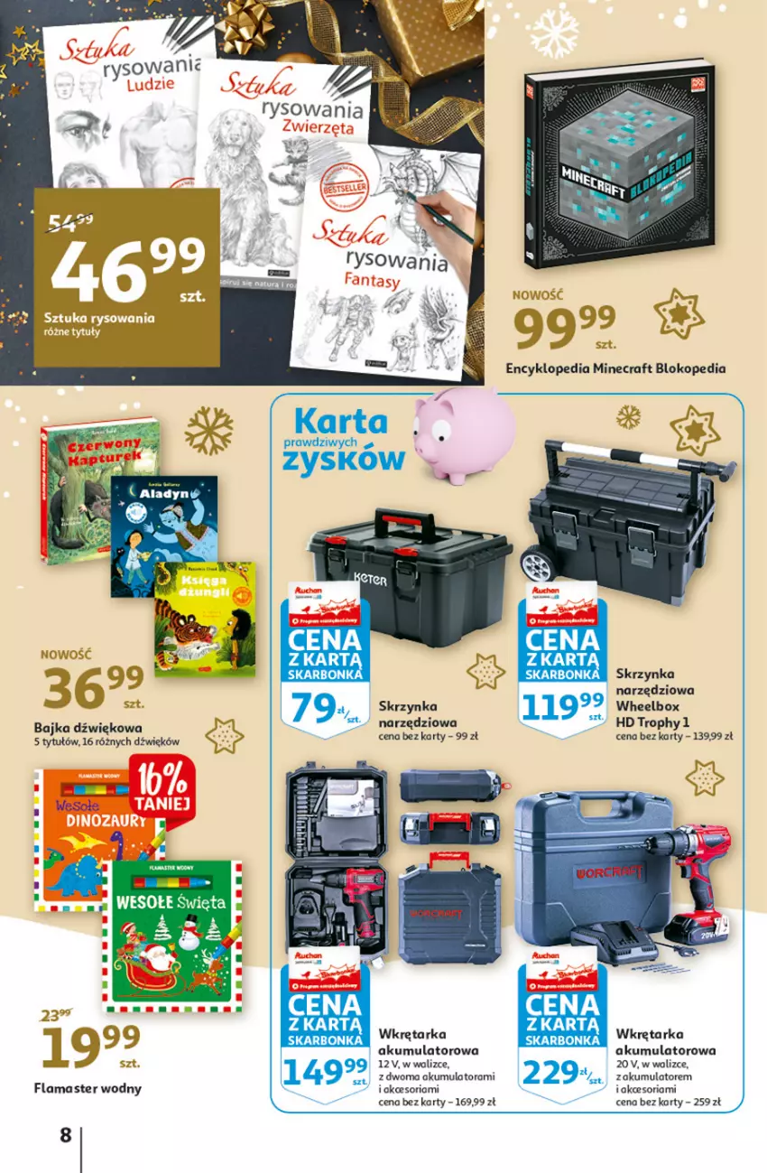 Gazetka promocyjna Auchan - Magia cenowa Hipermarkety - ważna 18.11 do 24.11.2021 - strona 8 - produkty: Akumulator, Minecraft, Tarka, Wkręt, Wkrętarka