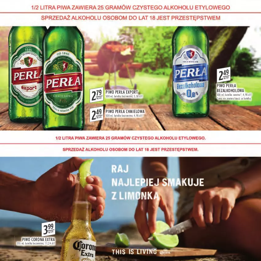 Gazetka promocyjna Stokrotka - Katalog Szkoła - ważna 11.08 do 31.08.2022 - strona 20 - produkty: Corona Extra, Perła, Piwo, Por