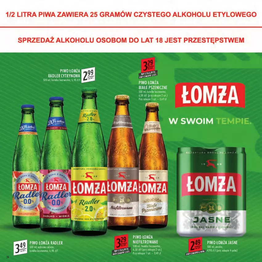 Gazetka promocyjna Stokrotka - Katalog Szkoła - ważna 11.08 do 31.08.2022 - strona 24 - produkty: Piwo, Radler