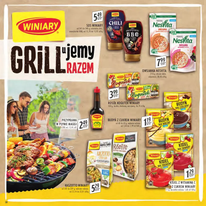 Gazetka promocyjna Stokrotka - Katalog Szkoła - ważna 11.08 do 31.08.2022 - strona 38 - produkty: Budyń, Kisiel, Kogut, Maggi, Owsianka, Por, Przyprawa w płynie, Rosół, Sos, Winiary, Zott