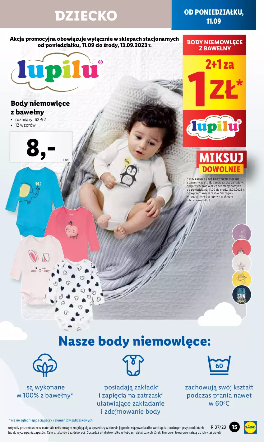 Gazetka promocyjna Lidl - GAZETKA - ważna 11.09 do 16.09.2023 - strona 15 - produkty: Body, Kuchnia