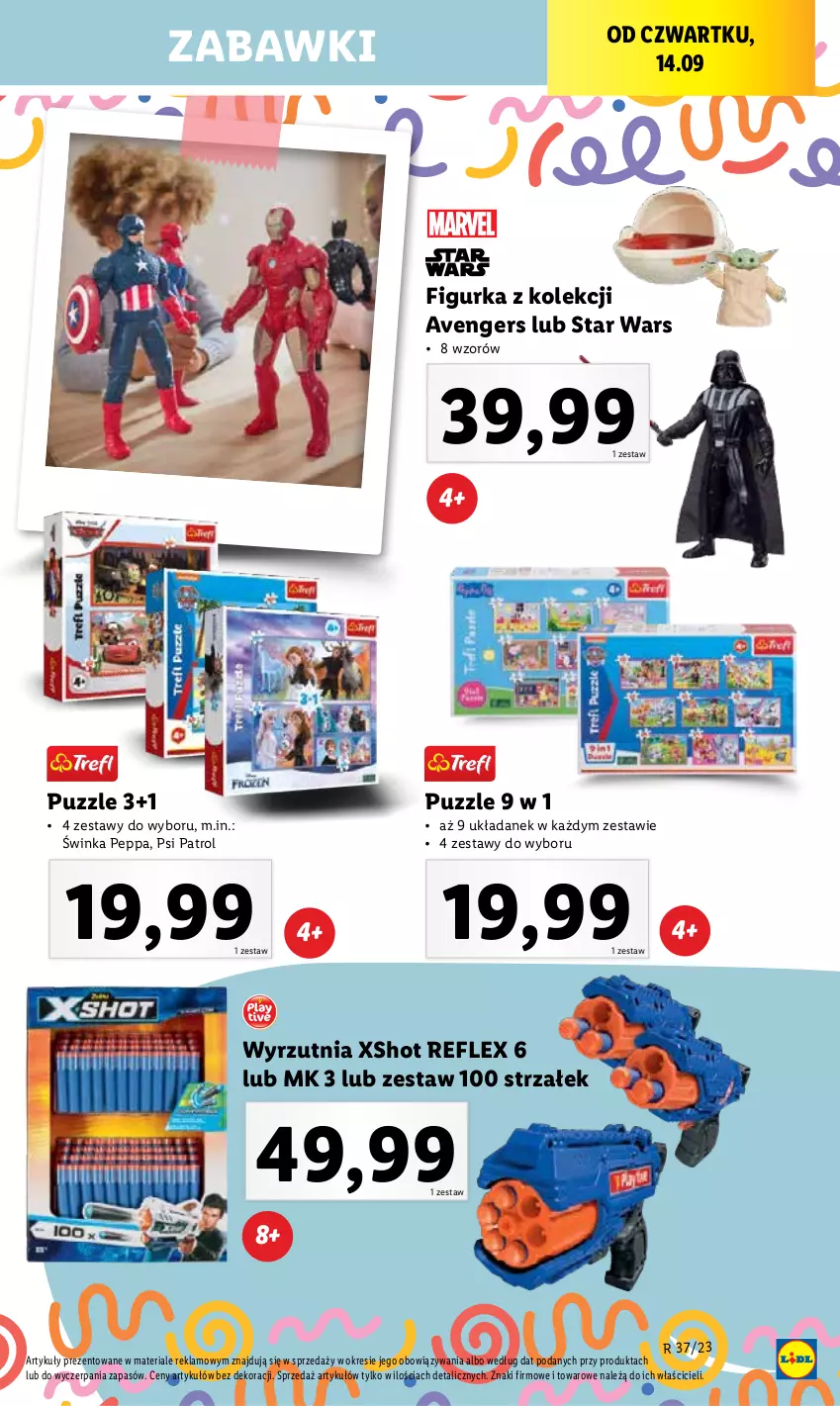 Gazetka promocyjna Lidl - GAZETKA - ważna 11.09 do 16.09.2023 - strona 21 - produkty: Avengers, Inka, Psi Patrol, Puzzle, Star Wars, Wyrzutnia