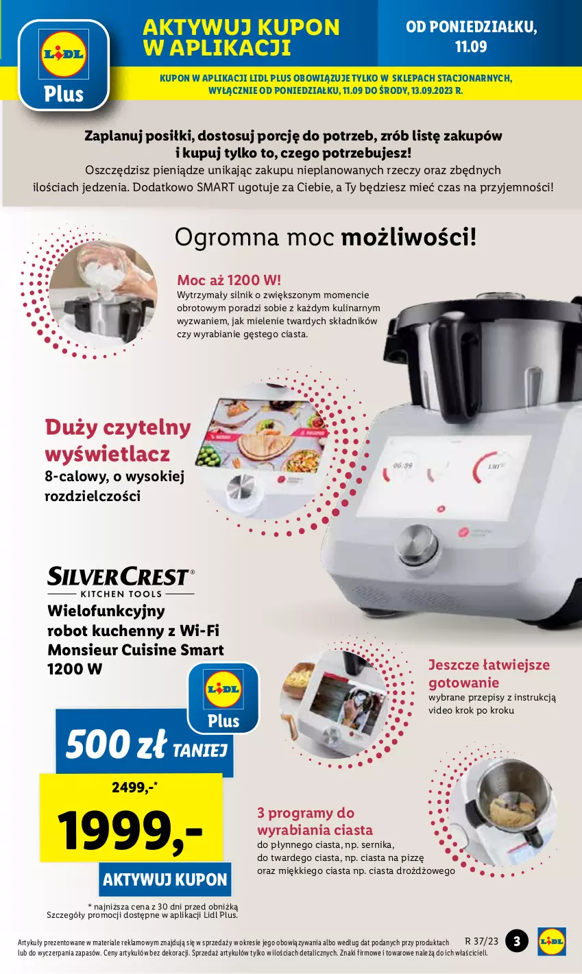 Gazetka promocyjna Lidl - GAZETKA - ważna 11.09 do 16.09.2023 - strona 3 - produkty: Gra, Por, Robot, Ser, Sok