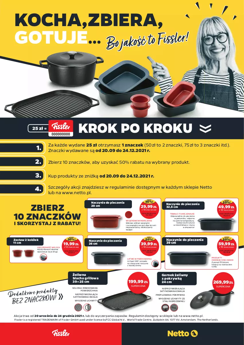 Gazetka promocyjna Netto - Gazetka spożywcza - ważna 20.09 do 25.09.2021 - strona 21 - produkty: Fa, Garnek, Grill, Koc, Piec, Piekarnik, Por, Ser, Uchwyty