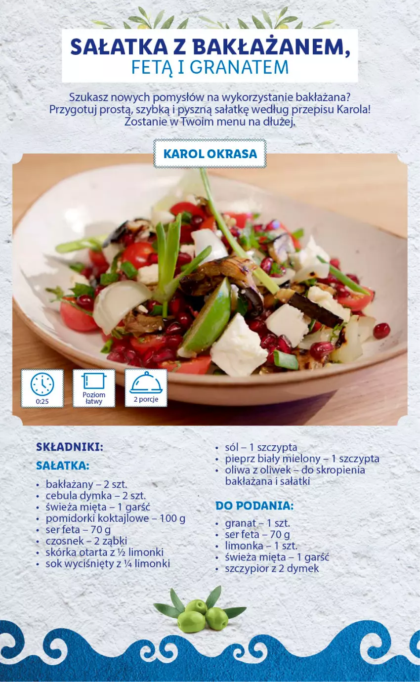 Gazetka promocyjna Lidl - FESTIWAL GRECKICH SMAKÓW - ważna 31.05 do 04.06.2021 - strona 8 - produkty: Cebula, Czosnek, Feta, Gra, Granat, Limonka, Mięta, Oliwa z oliwek, Pieprz, Pomidorki, Sałat, Sałatka, Ser, Sok, Sól, Tarta