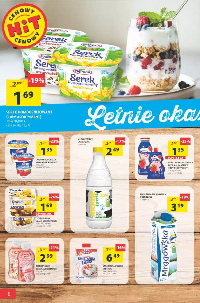 Gazetka promocyjna Arhelan - Gazetka - ważna 30.07 do 08.08.2021 - strona 6 - produkty: Bell, Bella, Danio, Gra, Jogobella, Maślanka, Mleko, Ser, Serek, Serek homogenizowany