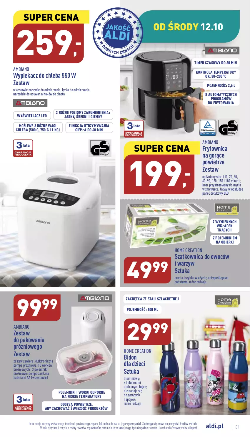 Gazetka promocyjna Aldi - Pełny katalog - ważna 10.10 do 15.10.2022 - strona 31 - produkty: Bateria, Chleb, Dzieci, Gra, Kosz, LANA, Pojemnik, Por, Rum, Silan, Szatkownica, Tera, Wagi