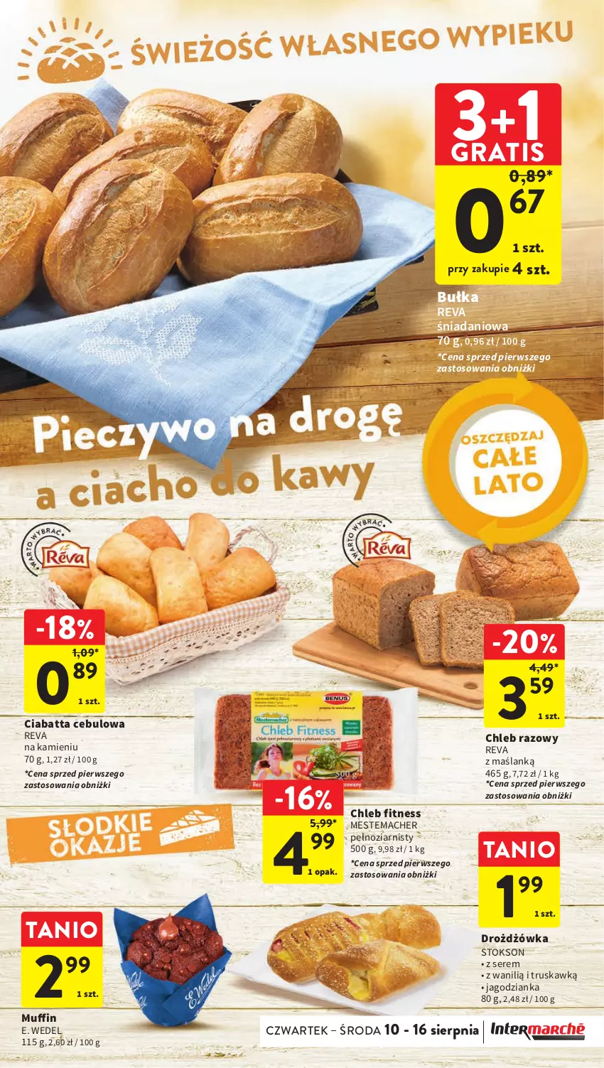 Gazetka promocyjna Intermarche - Gazetka Intermarche - ważna 10.08 do 16.08.2023 - strona 23 - produkty: Bułka, Chleb, Ciabatta, Danio, E. Wedel, Gra, Jagodzianka, Ser