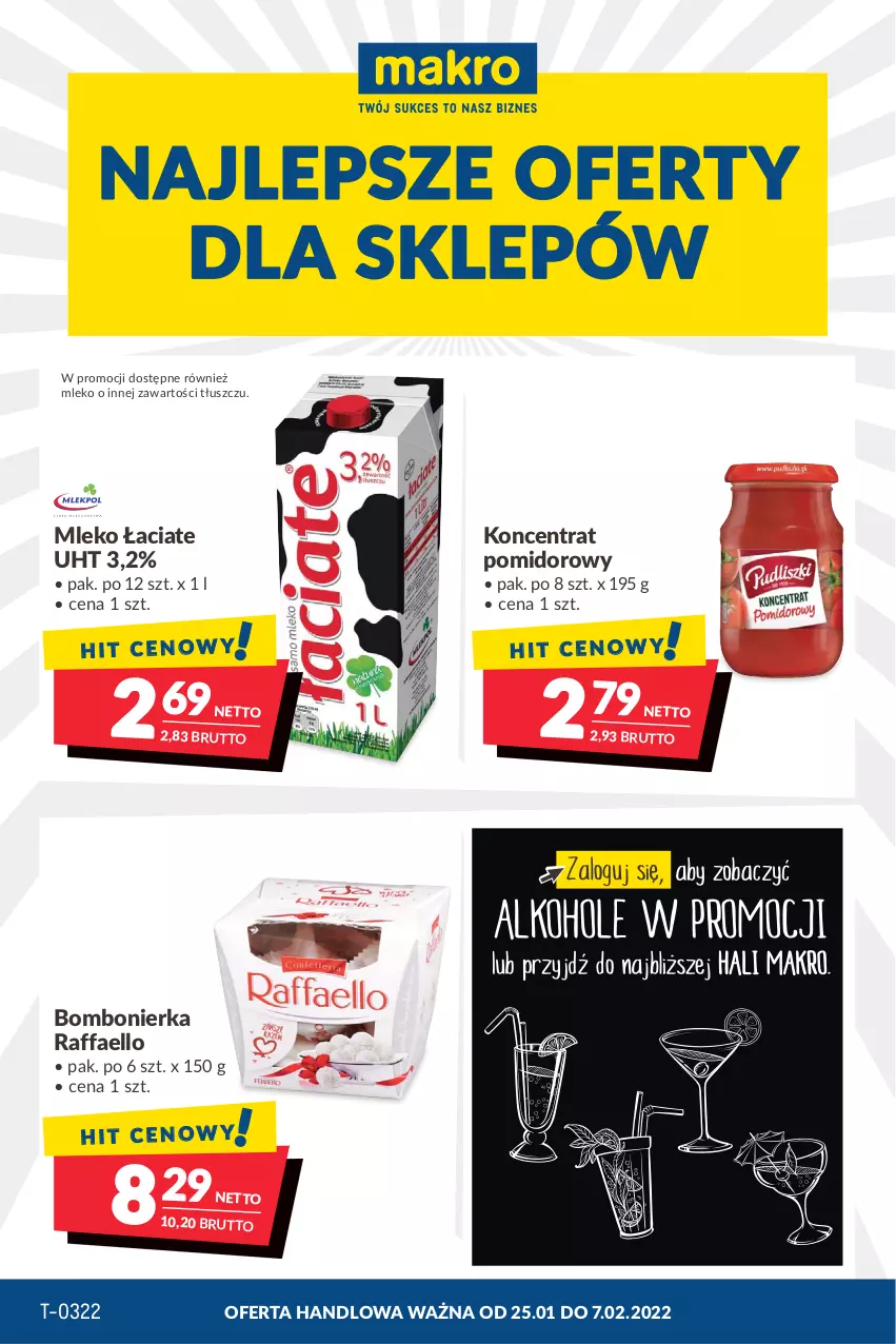 Gazetka promocyjna Makro - [Oferta promocyjna] Artykuły spożywcze i przemysłowe - ważna 24.01 do 07.02.2022 - strona 1 - produkty: Fa, Koncentrat pomidorowy, Mleko, Raffaello