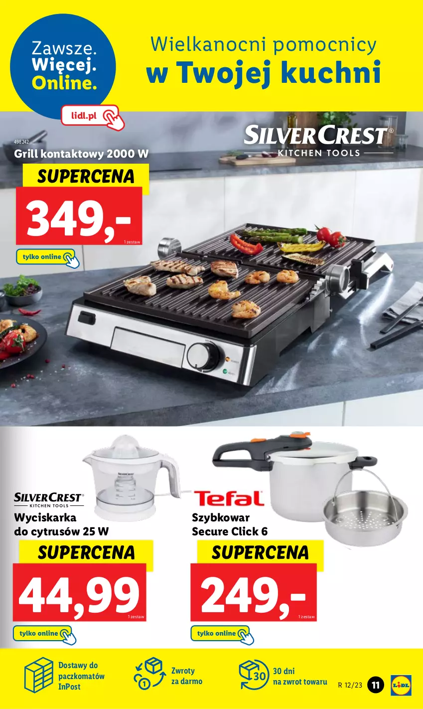 Gazetka promocyjna Lidl - GAZETKA - ważna 20.03 do 25.03.2023 - strona 11 - produkty: Grill, Grill kontaktowy, Szybkowar, Wyciskarka