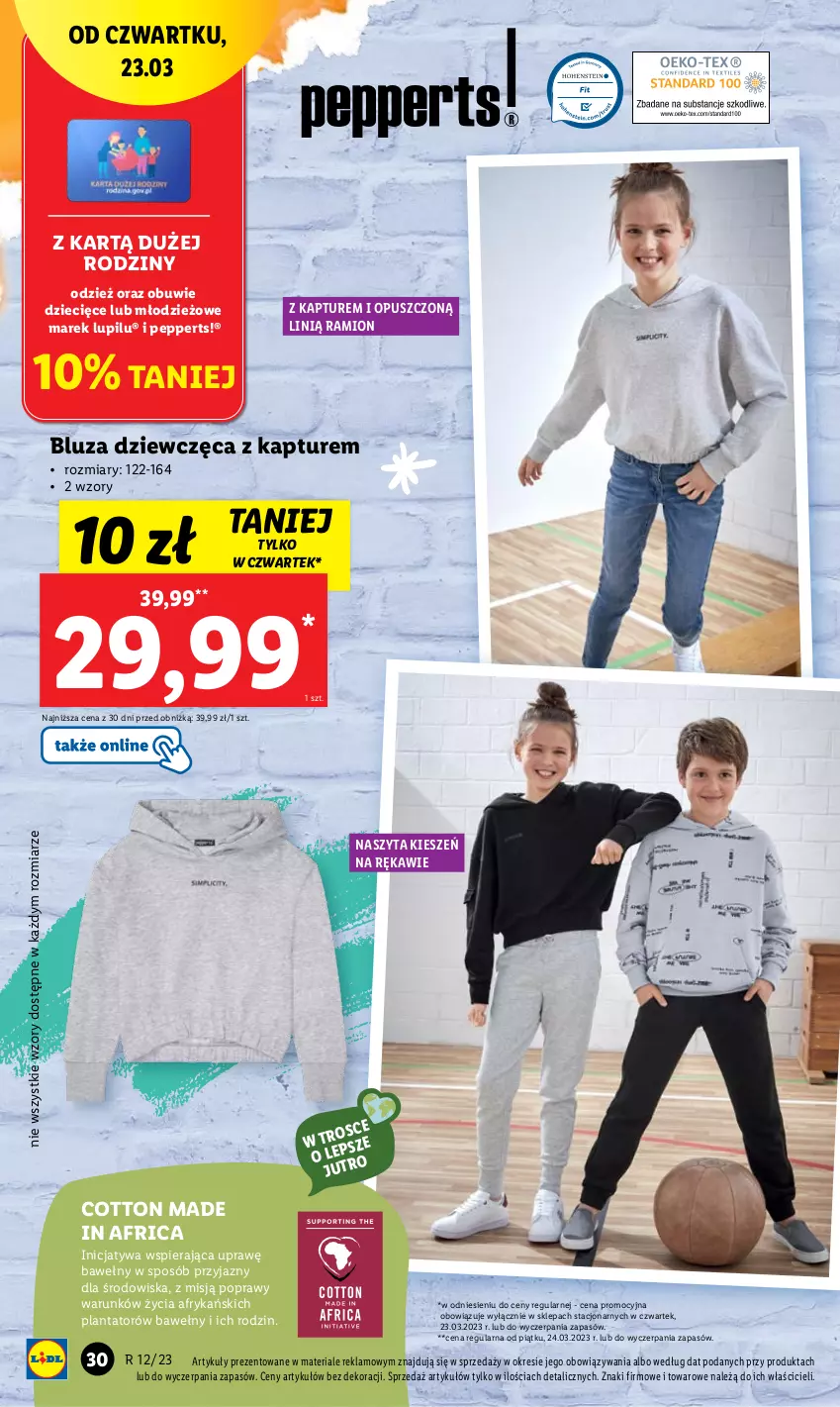 Gazetka promocyjna Lidl - GAZETKA - ważna 20.03 do 25.03.2023 - strona 30 - produkty: Bluza, Dzieci, Obuwie