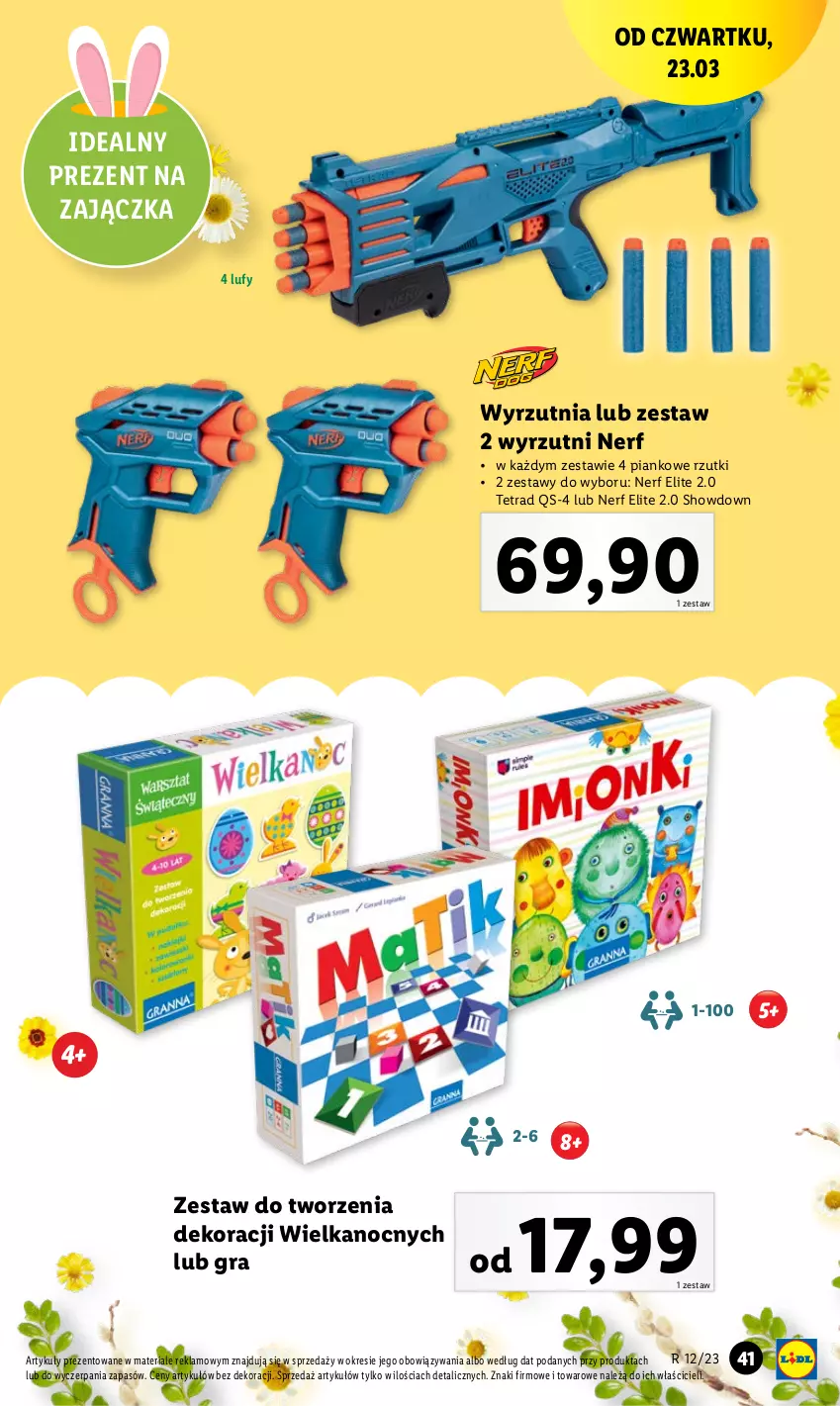 Gazetka promocyjna Lidl - GAZETKA - ważna 20.03 do 25.03.2023 - strona 43 - produkty: Gra, Nerf, Wyrzutnia