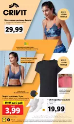 Gazetka promocyjna Lidl - GAZETKA - Gazetka - ważna od 25.03 do 25.03.2023 - strona 6 - produkty: Stopki sportowe, Top, Por, Biustonosz, T-shirt, Dres, Rower, Sport